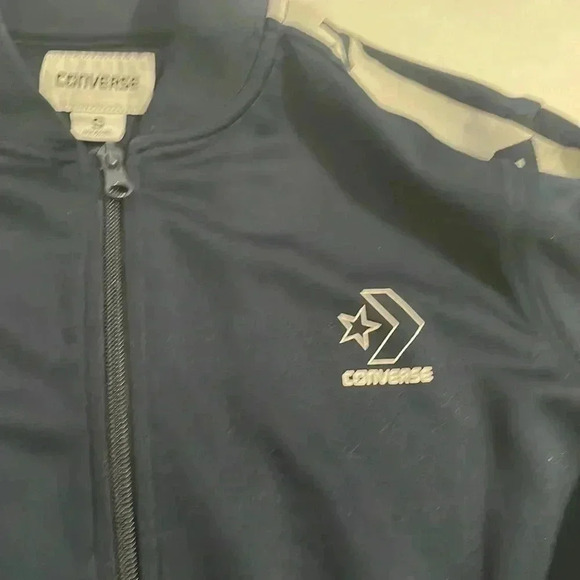 Converse zip up jacket size small Navy - Picture 2 of 7